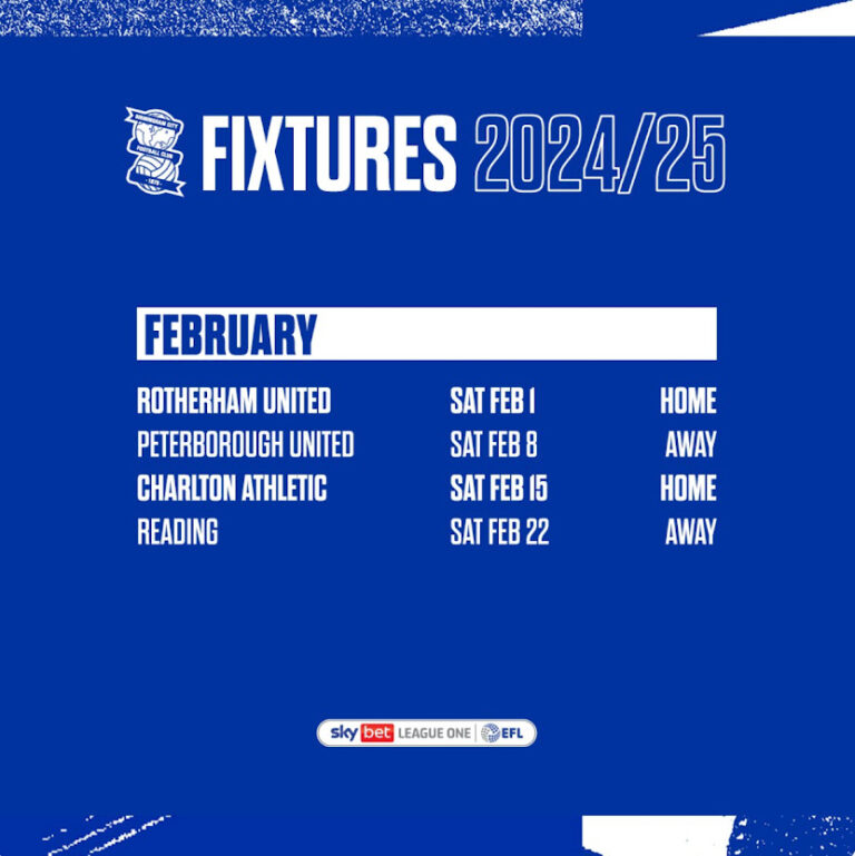 Birmingham City's 2024-25 Season Fixtures: February